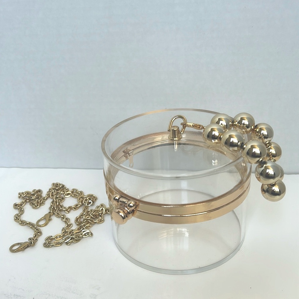 ACRYLIC bag high quality in rose gold